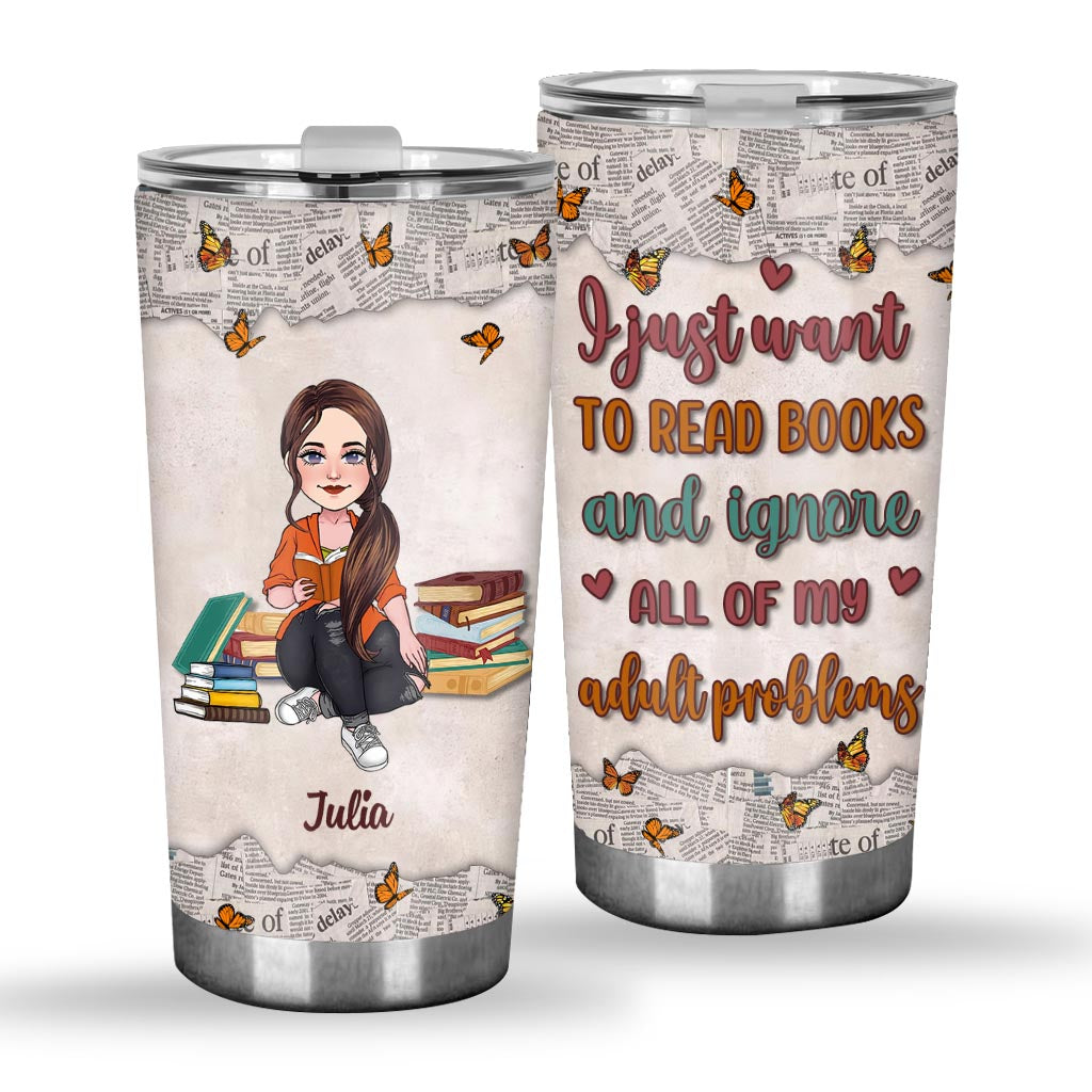 I Love Days When My Only Problem Is Which Book To Read - Book gift for mom, daughter, girlfriend, wife - Personalized Tumbler