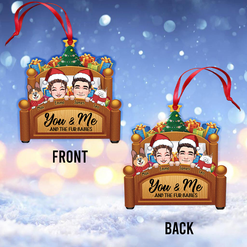 You & Me And The Fur Babies - Personalized Couple Ornament