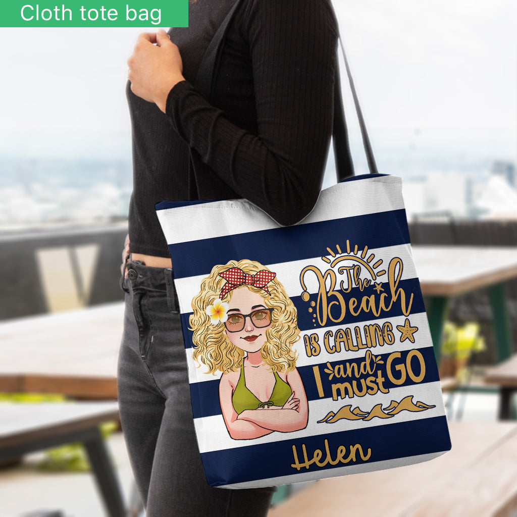 Beach Please - Personalized Sea Lover Tote Bag