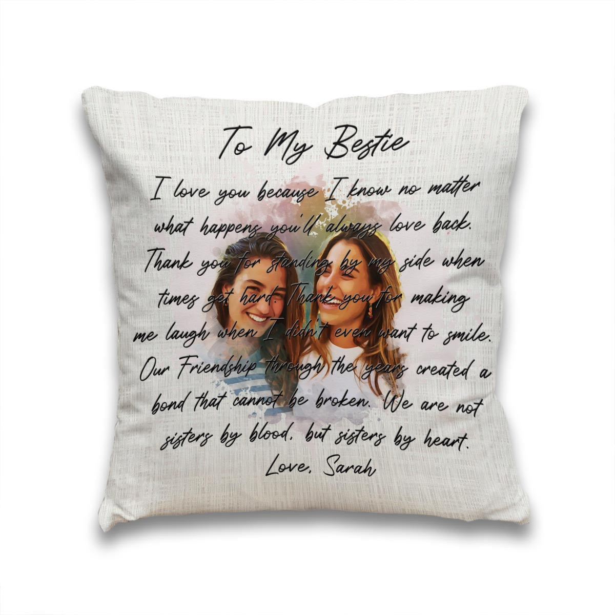 À ma meilleure amie - Coussin décoratif personnalisé