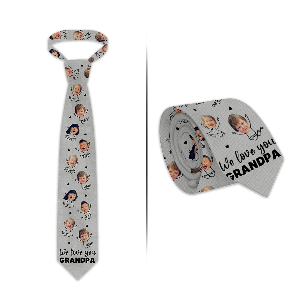 We Love You Dad - Gift for dad, grandpa, uncle, brother, husband - Personalized Necktie