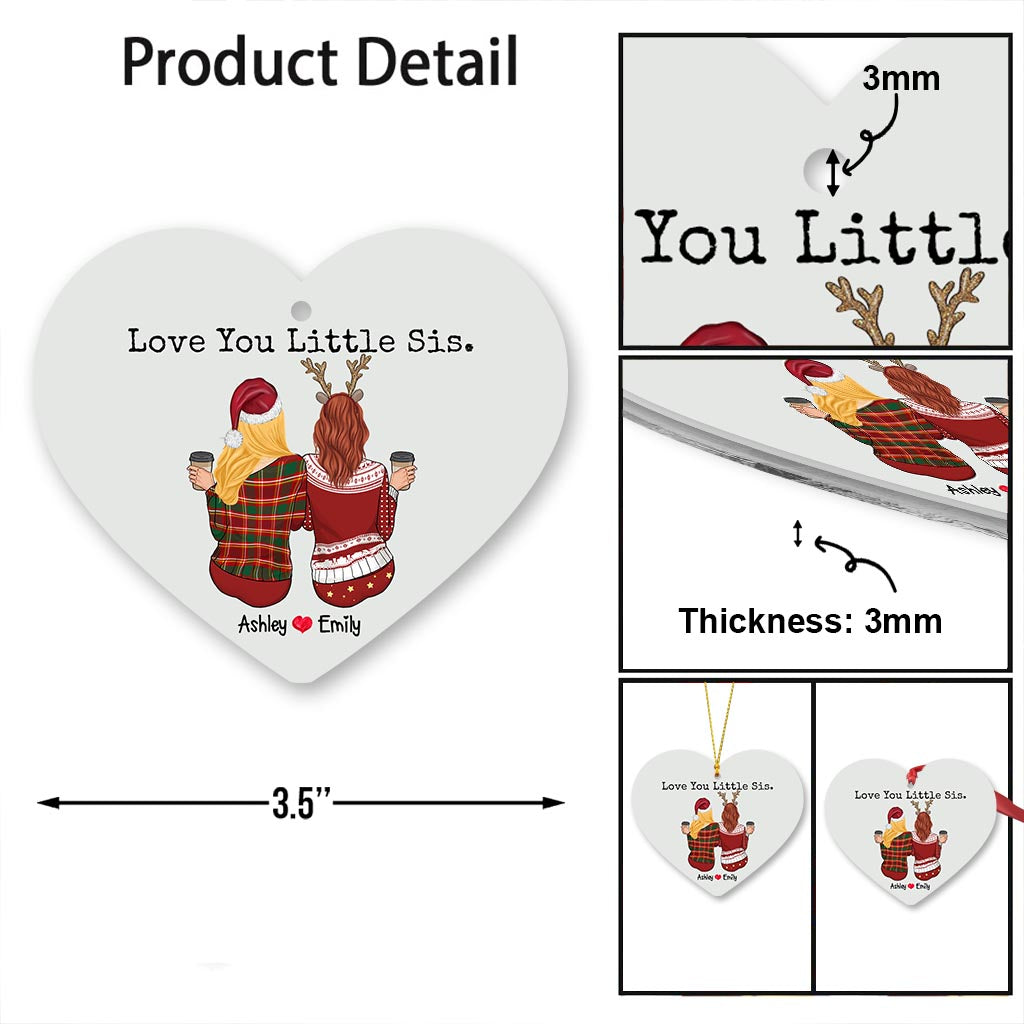 Love You Lil Sis - Personalized Sister Ornament