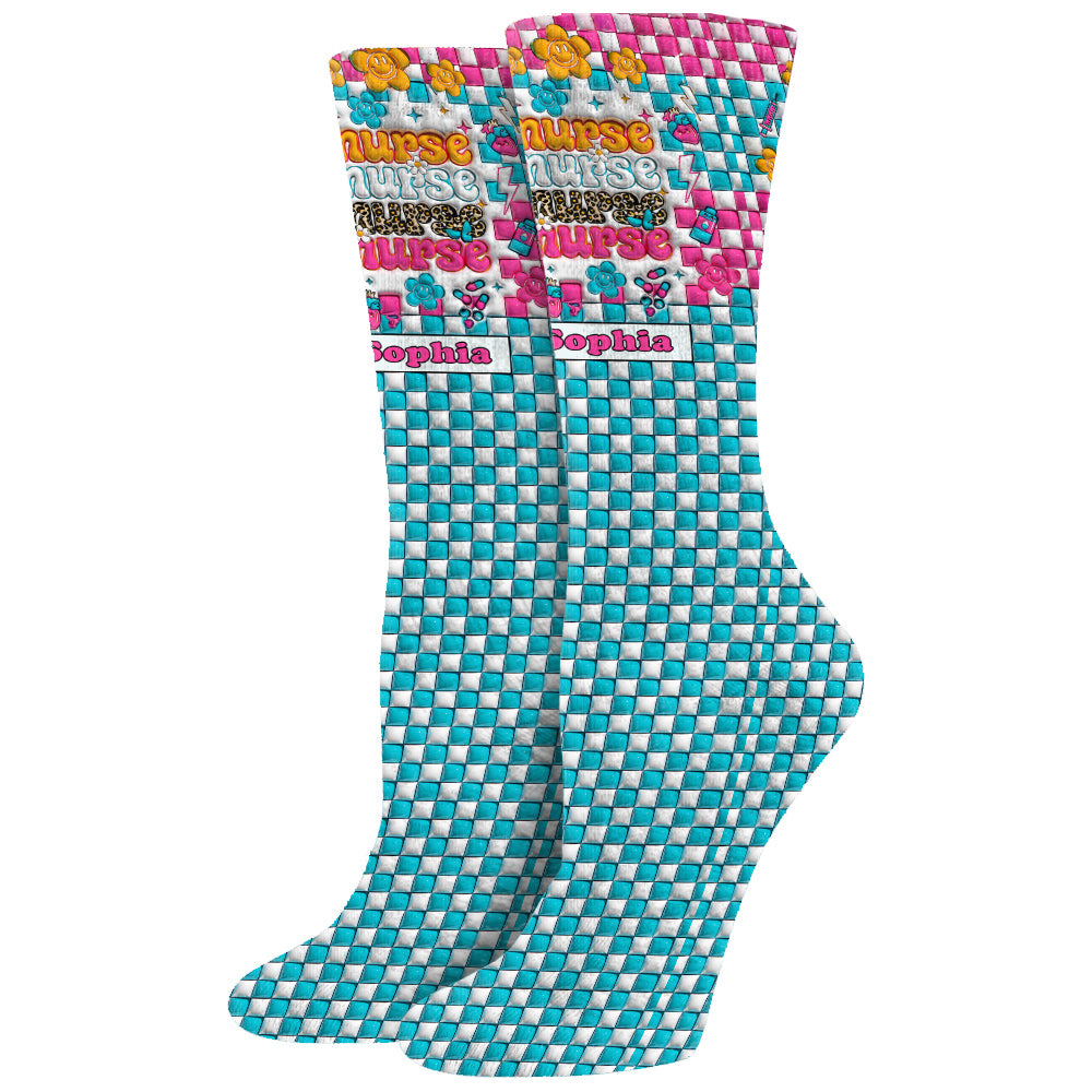 Nurse Life - Nurse gift for mom, her, wife, girlfriend, friend - Personalized Socks