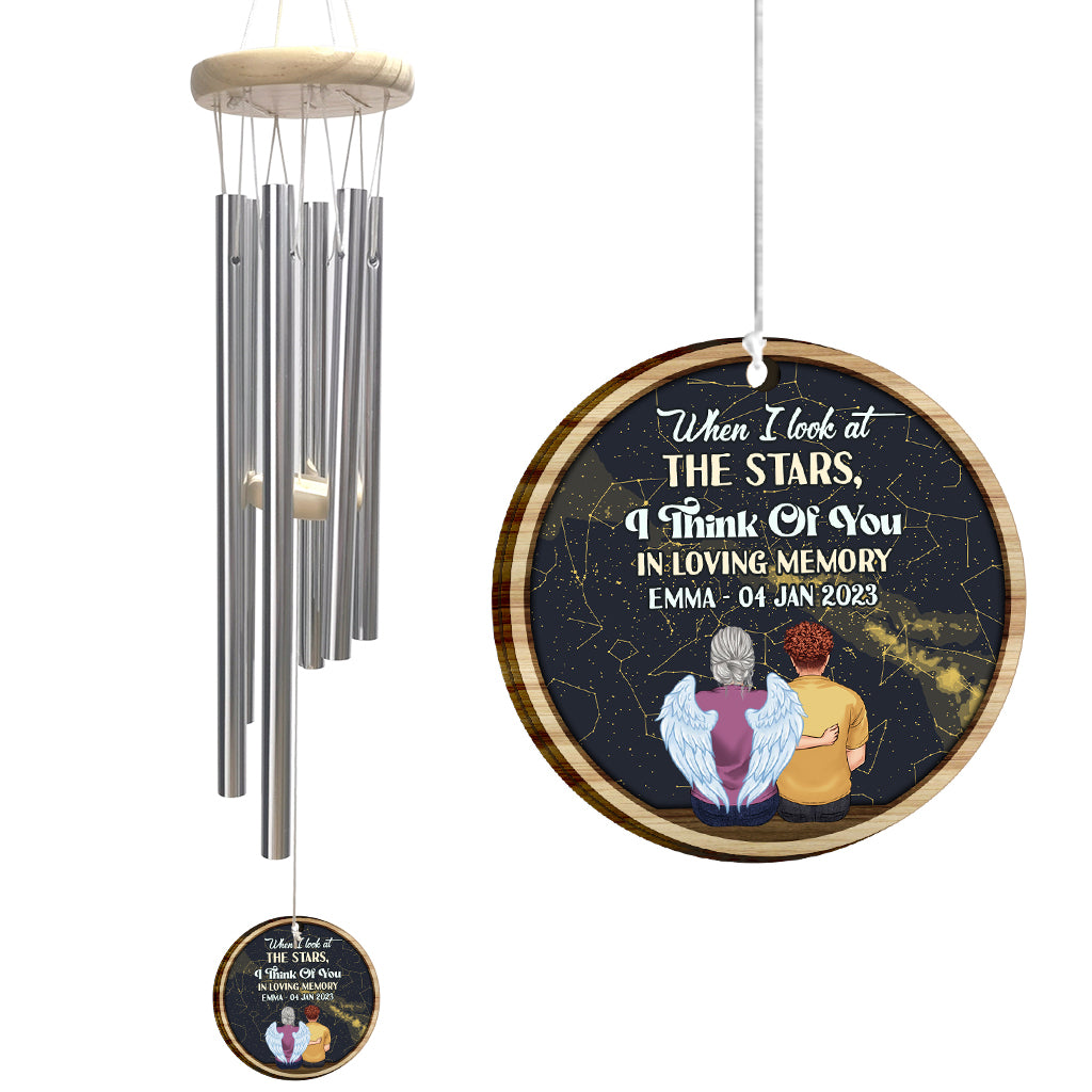 When I Look At The Stars - Personalized Memorial Wind Chime