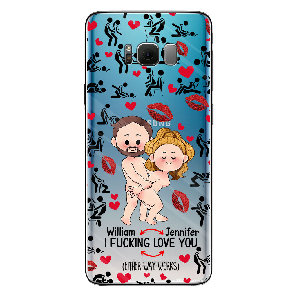 I Love You - gift for husband, wife, boyfriend, girlfriend - Personalized Clear Phone Case