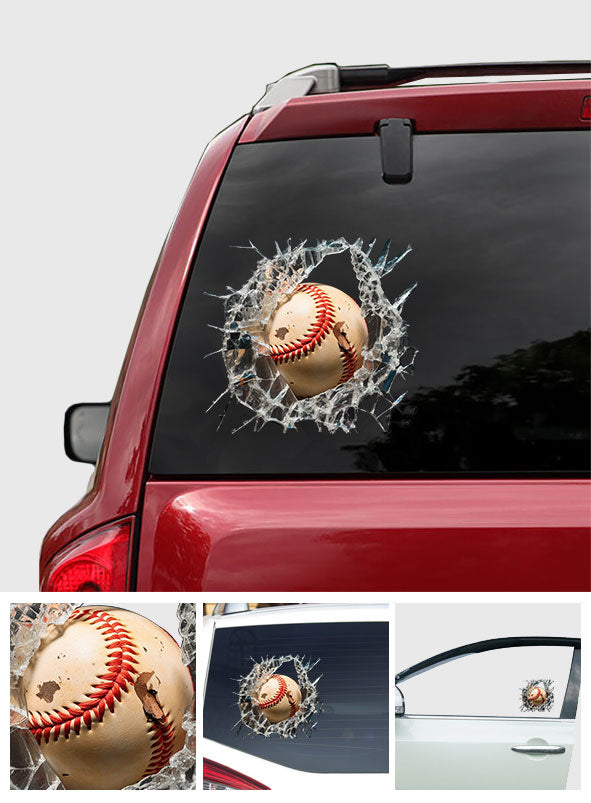 J'adore le baseball - Autocollant de baseball complet