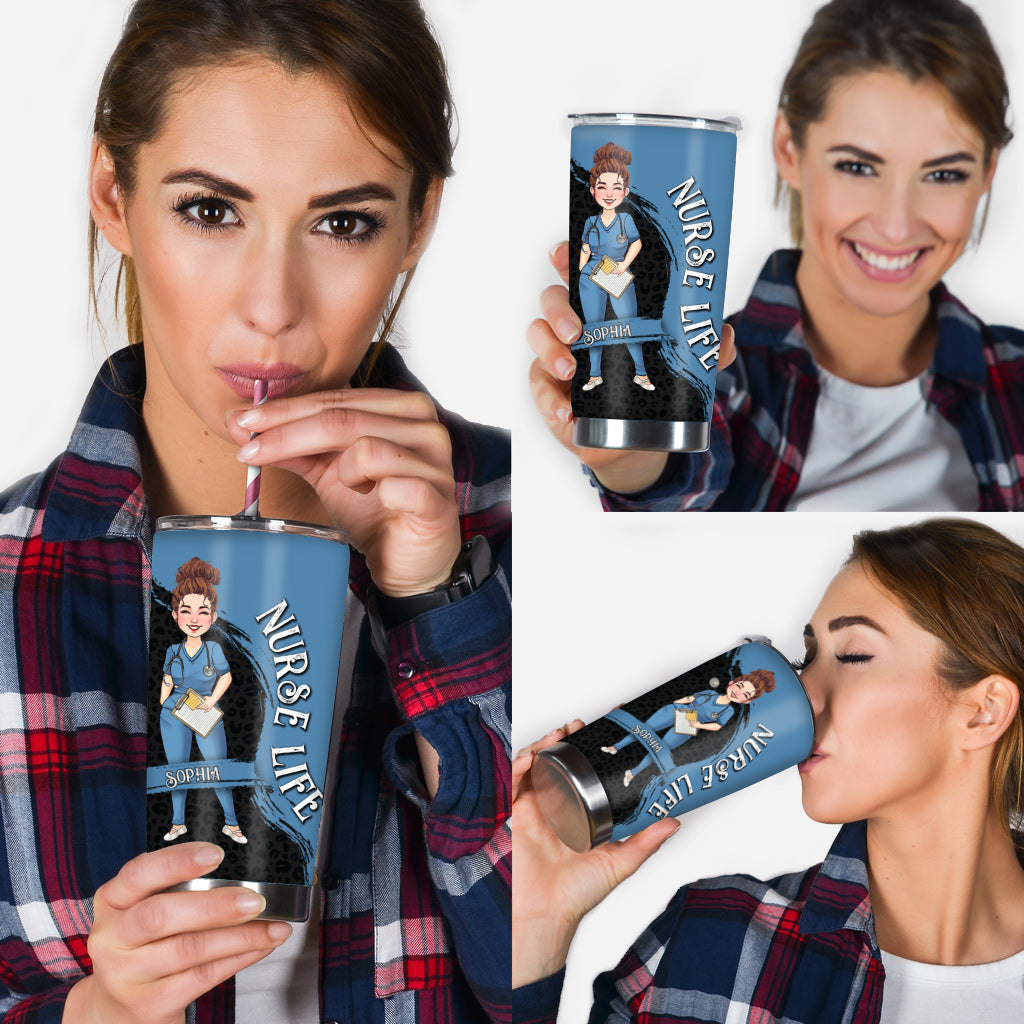 The Nurse Life - Nurse gift for mom, her, wife, girlfriend, friend - Personalized Tumbler