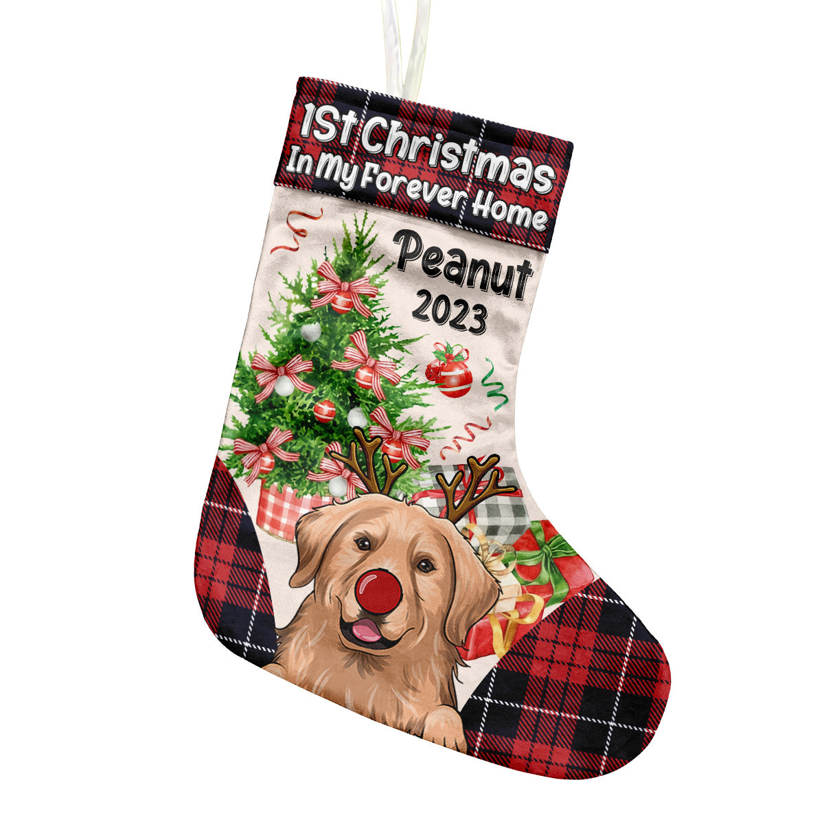 Mon premier Noël - Chaussettes de Noël personnalisées pour chiens