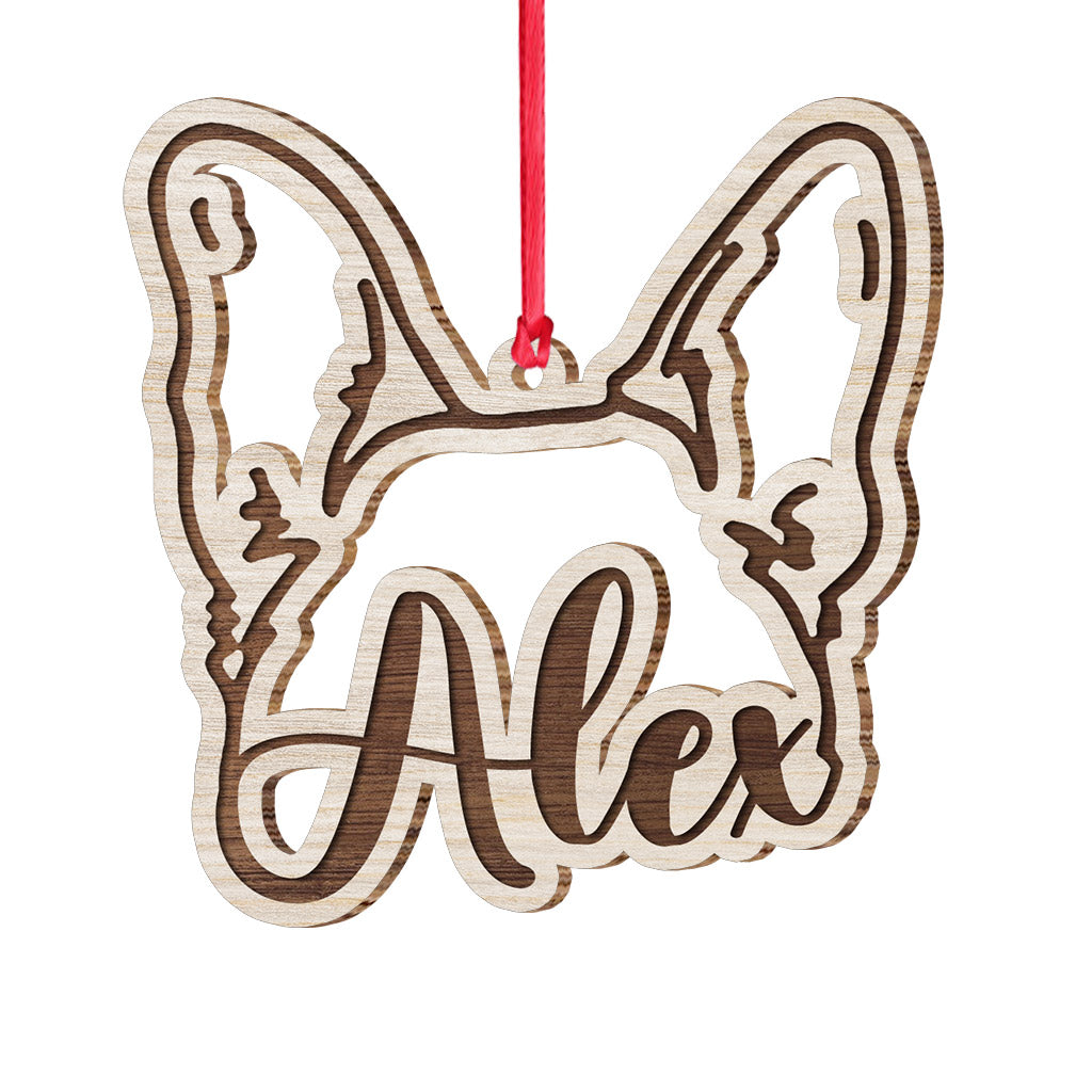 Personalized Dog Ears - Personalized Dog Ornament