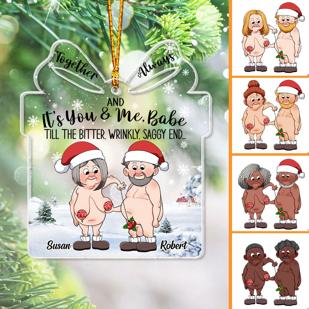 Together And Always - Personalized Husband And Wife Transparent Ornament
