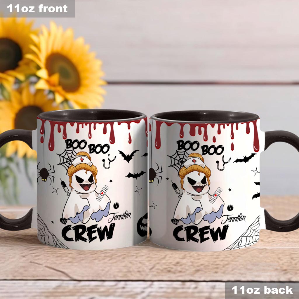 Boo Boo Crew - Personalized Nurse Accent Mug