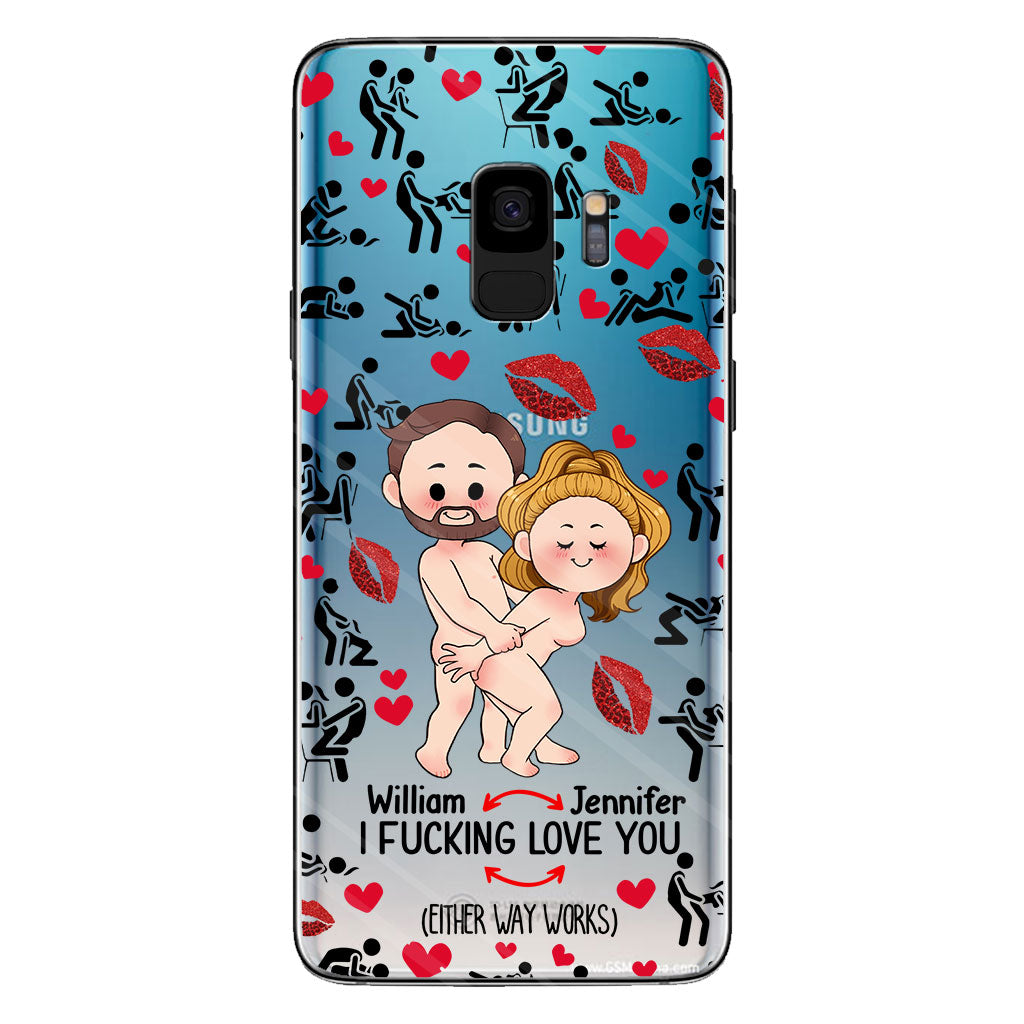 I Love You - gift for husband, wife, boyfriend, girlfriend - Personalized Clear Phone Case