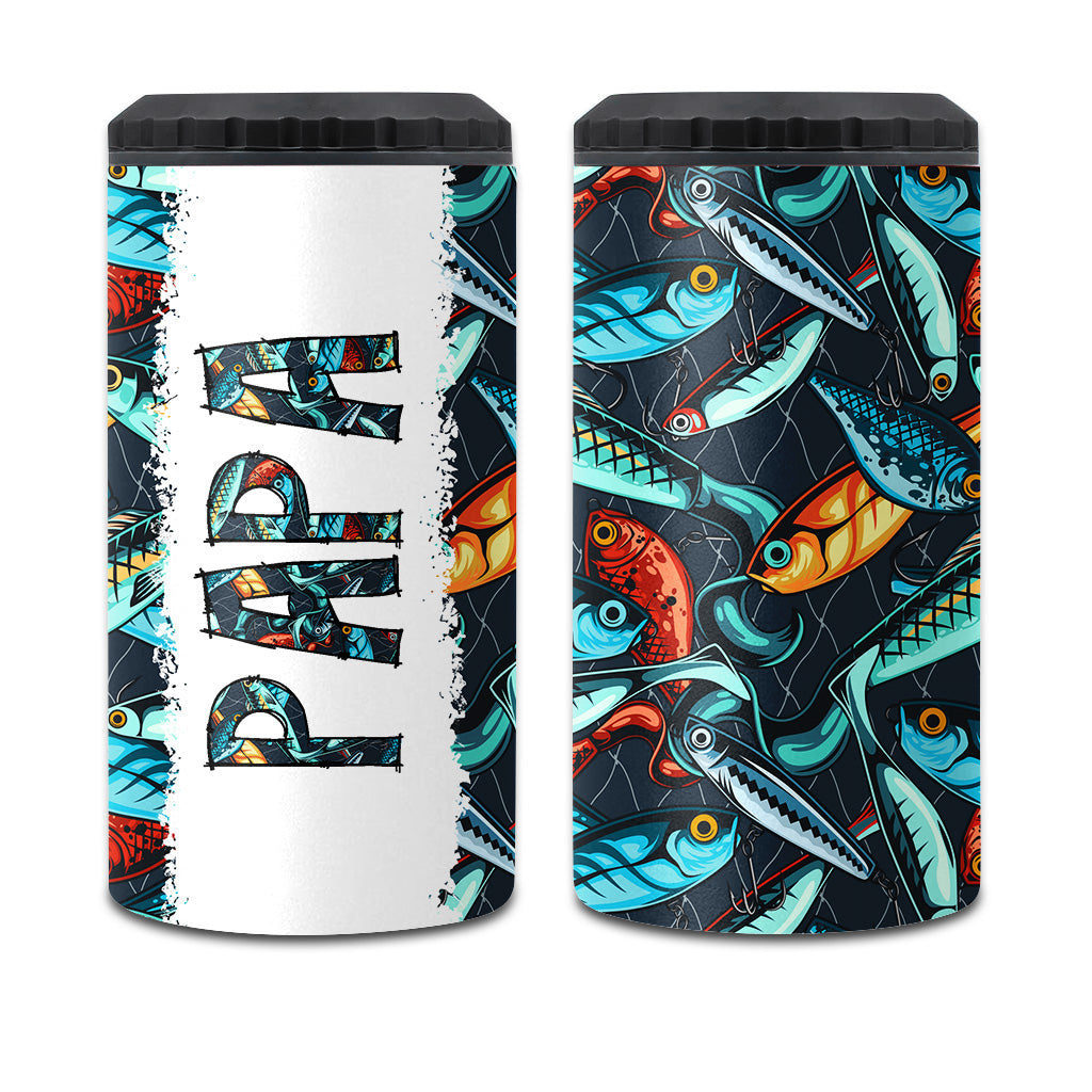 Reel Cool Dad - Fishing gift for dad, grandpa, him, husband - Personalized Can Cooler