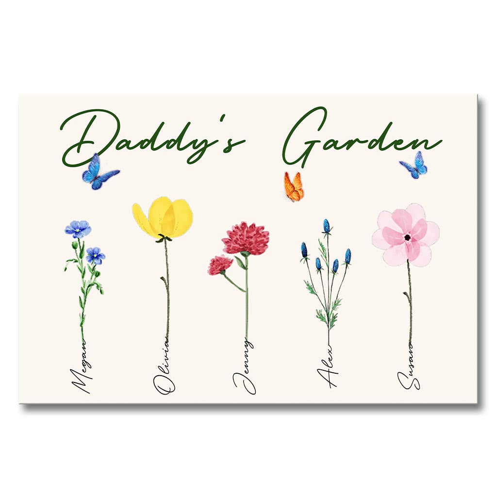 Grandma's Garden - Gift for grandma, grandpa, mom, dad - Personalized Canvas And Poster