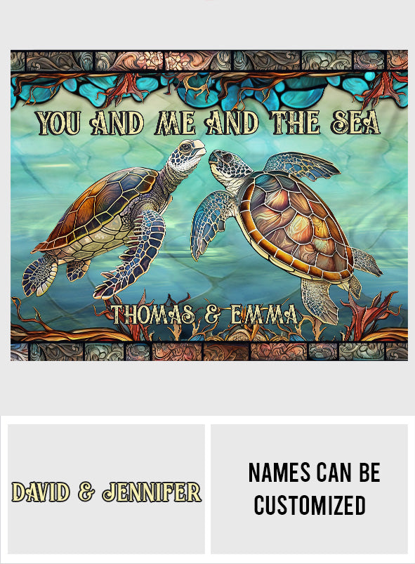 Wir schaffen das – personalisierter Wandteppich mit Schildkrötenmotiv