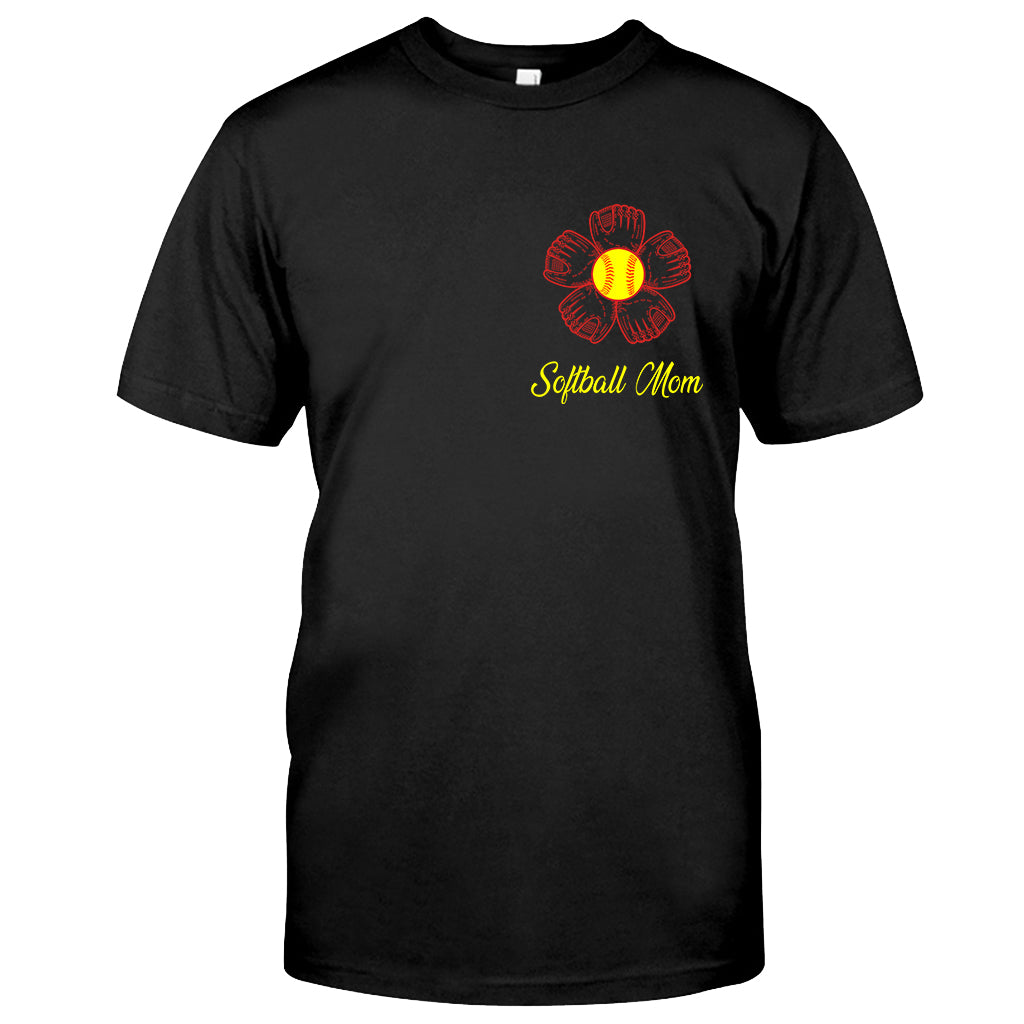 Stolze Softball-Mama, Oma und Tante – Personalisiertes Softball-T-Shirt und Hoodie