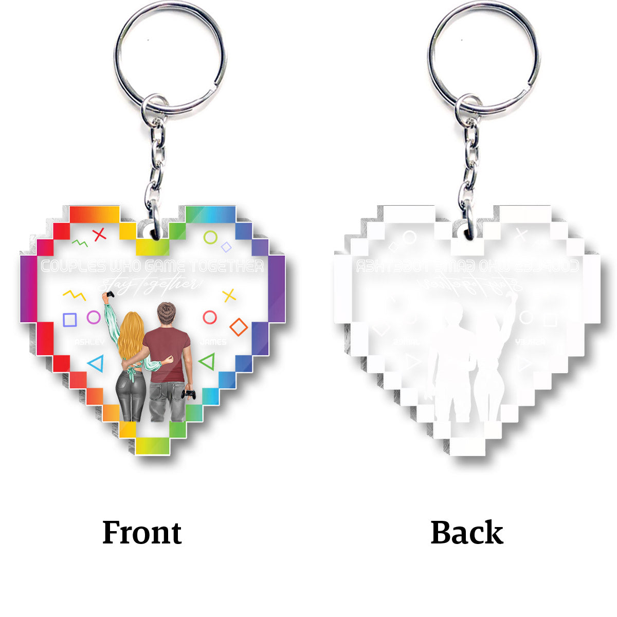 Couples Who Game Together Stay Together - Personalized Video Game Keychain