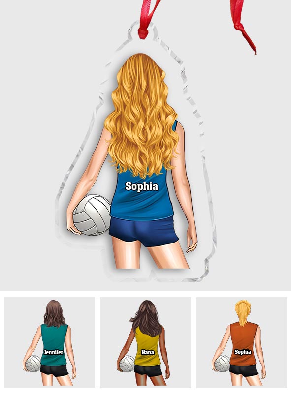 Just A Girl Who Loves Volleyball - Personalized Volleyball Transparent Ornament
