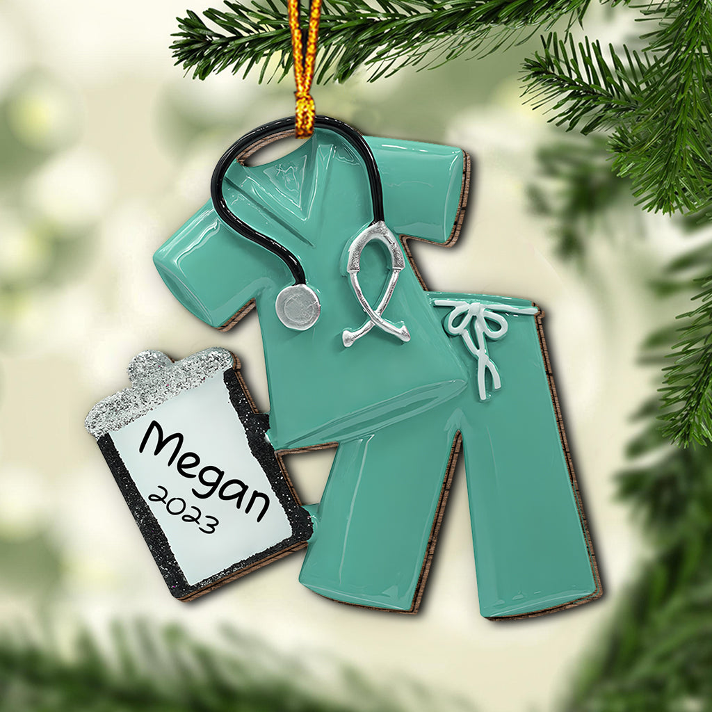 Scrubs Nurse - Personalized Nurse Ornament