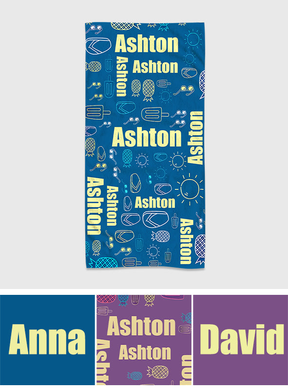 Name Customize - Personalized Beach Towel