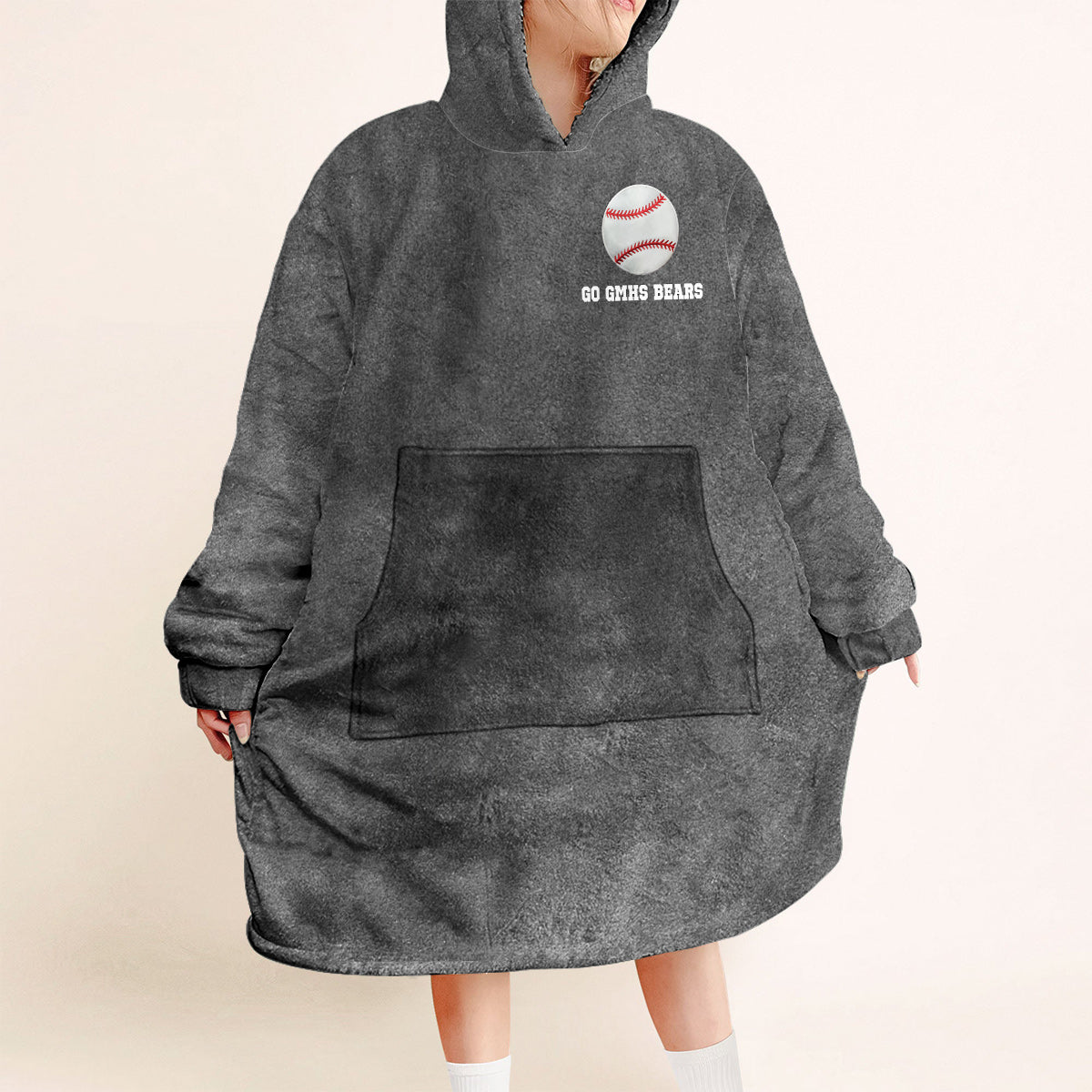 Sport Lovers Go Team - Personalized Baseball Blanket Hoodie
