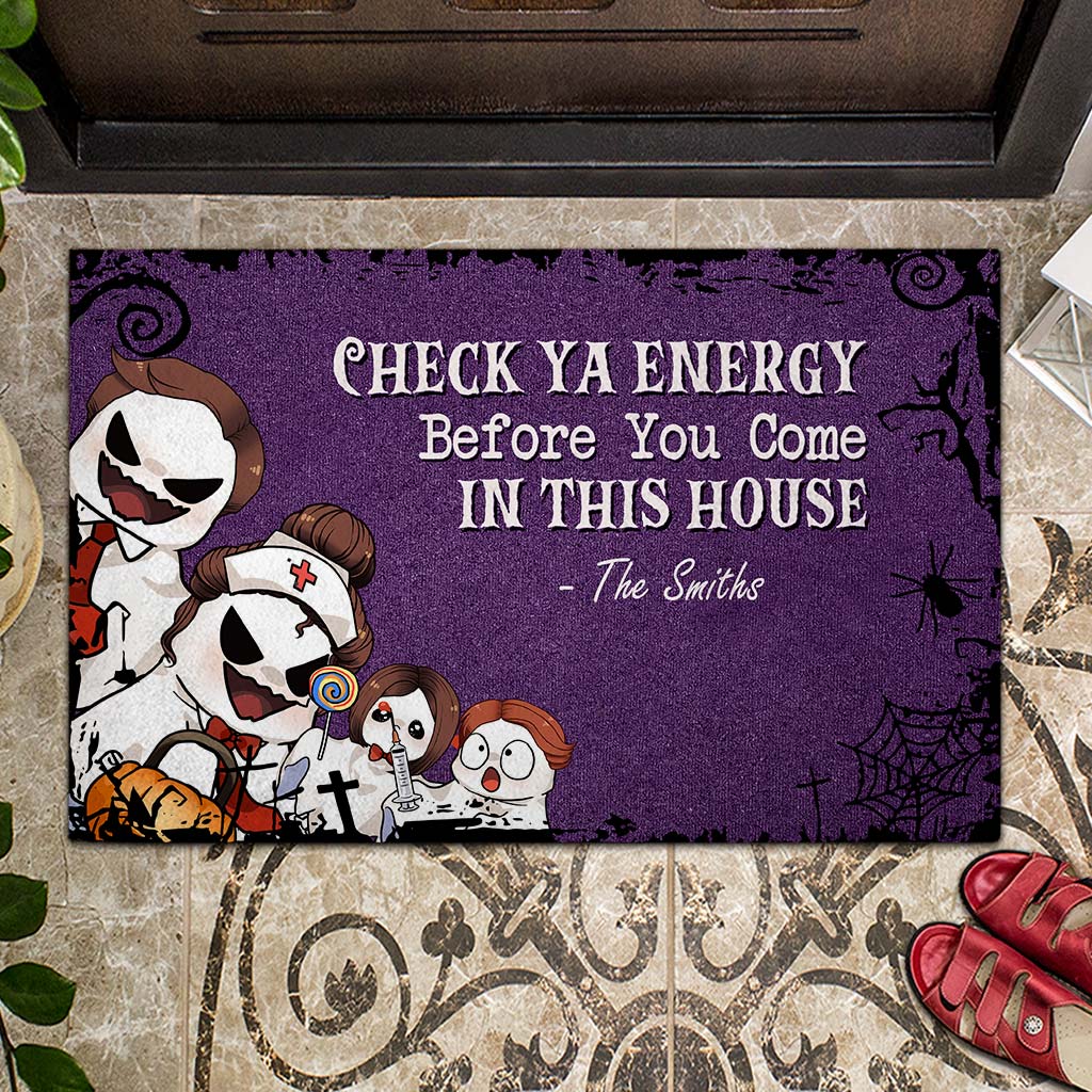 Check Ya Energy - Personalized Family Doormat