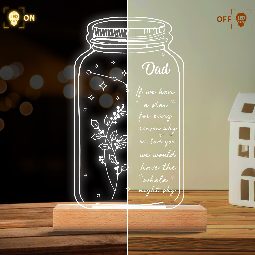 If I Had A Star Birth Flower Zodiac Sign - Gift for mom, grandma, daughter, wife, girlfriend, dad, grandpa, boyfriend, husband - Personalized Shaped Plaque Light Base