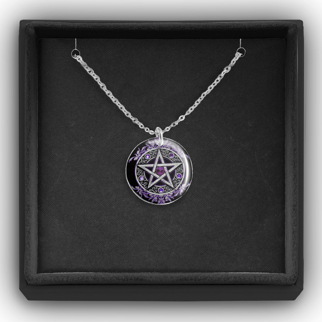 Witch Please Witch Wall Clock - Witch Round Pendant Necklace