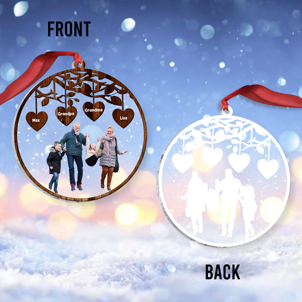 Grandkids 2023 - Personalized Grandma Transparent Ornament
