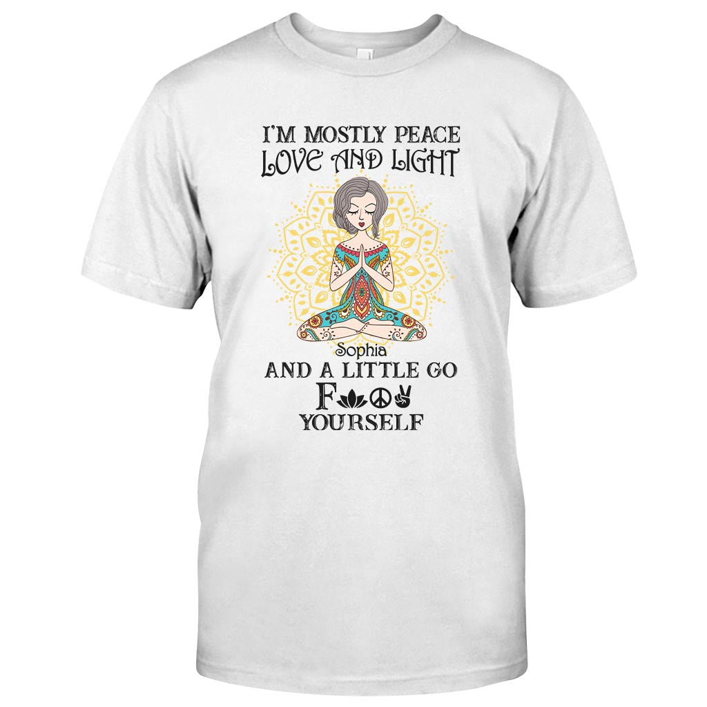 Je suis avant tout paix, amour et lumière - T-shirt et sweat à capuche de yoga personnalisés