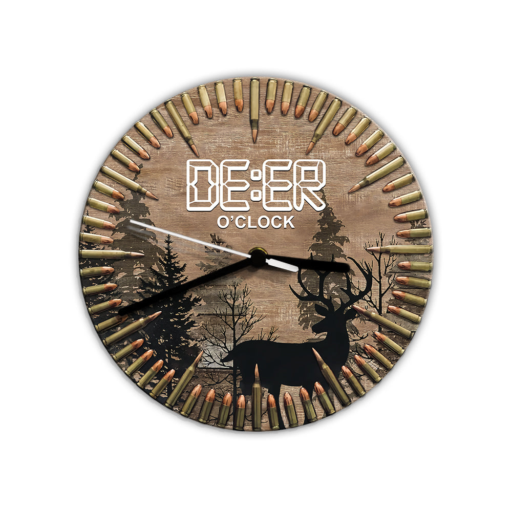 Hirsch-Uhr Jagd-Wanduhr