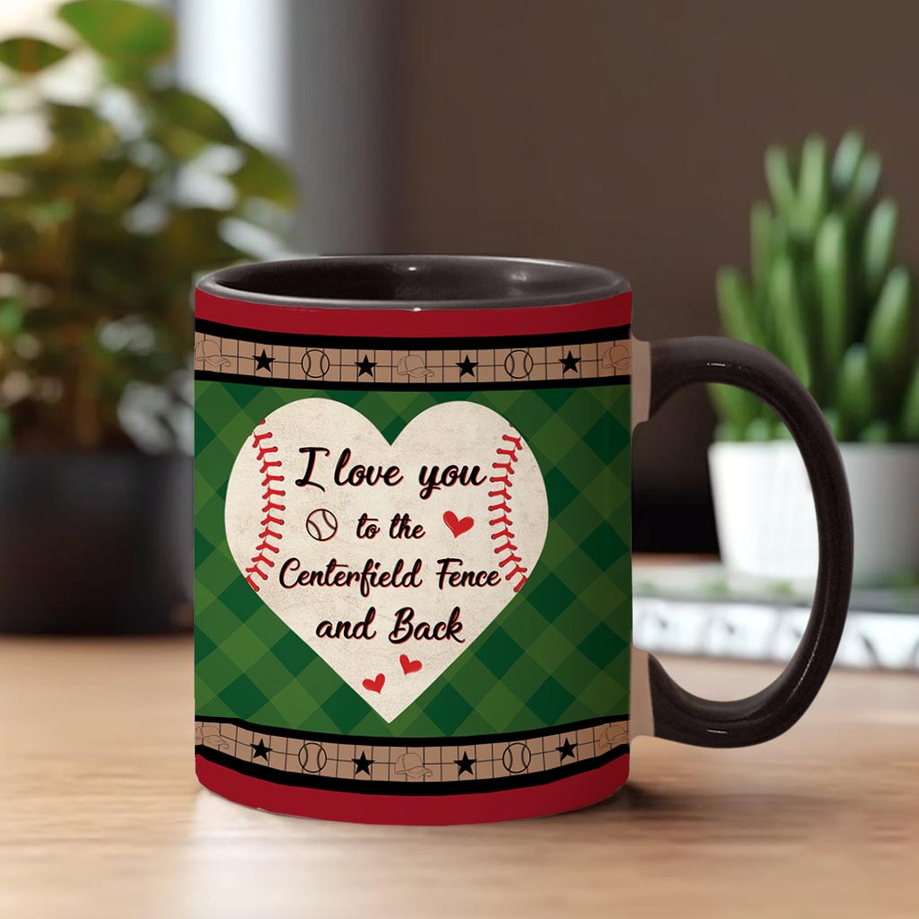 My Heart Is On That Field - Personalized Baseball Accent Mug