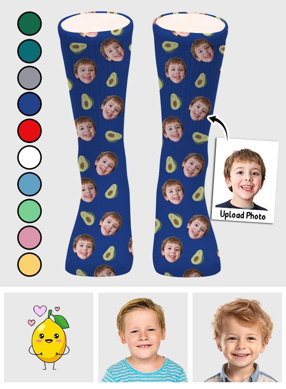 Lustiges Symbolmuster – personalisierte Socken für Söhne