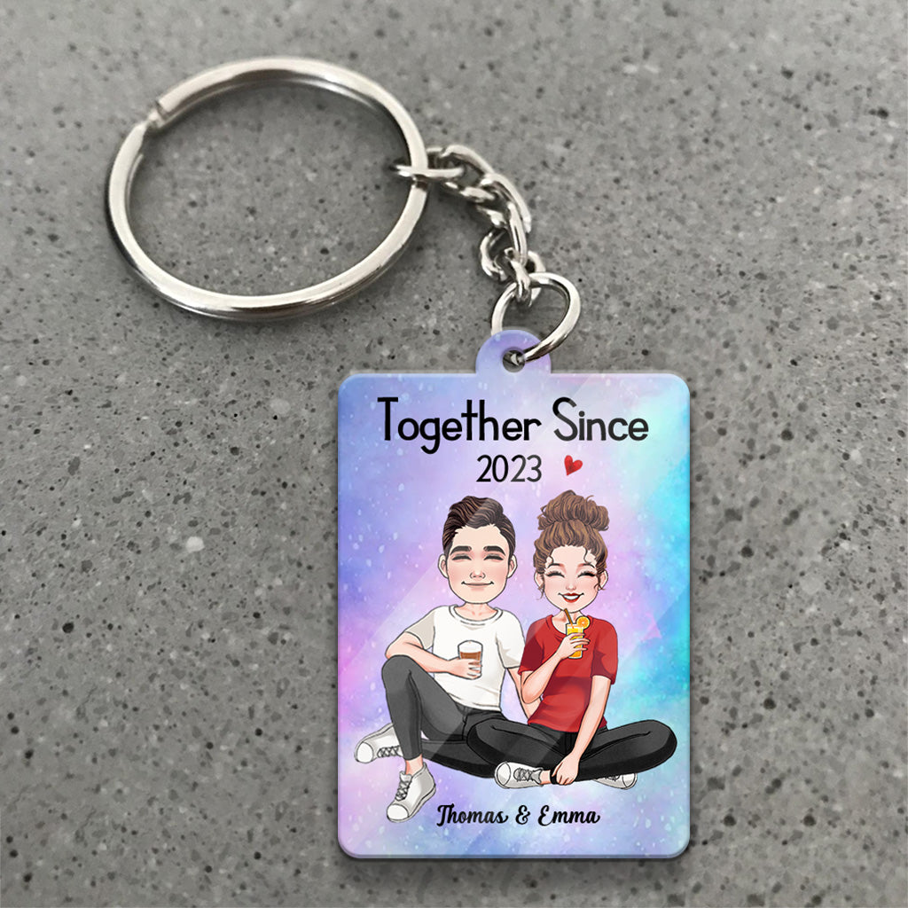 Together Since - Personalized Couple Keychain