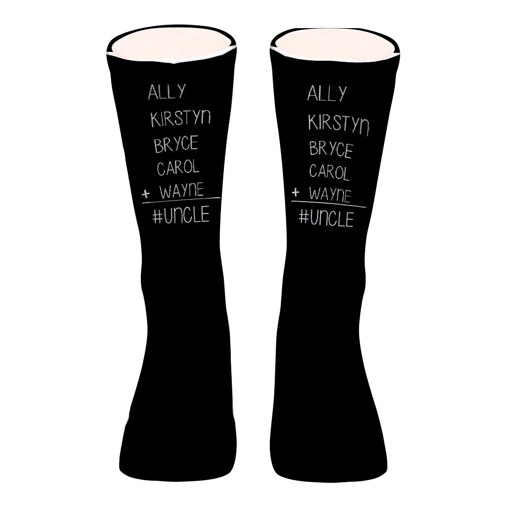 #1 Dad - Gift for dad, grandma, grandpa, mom, uncle, aunt - Personalized Socks
