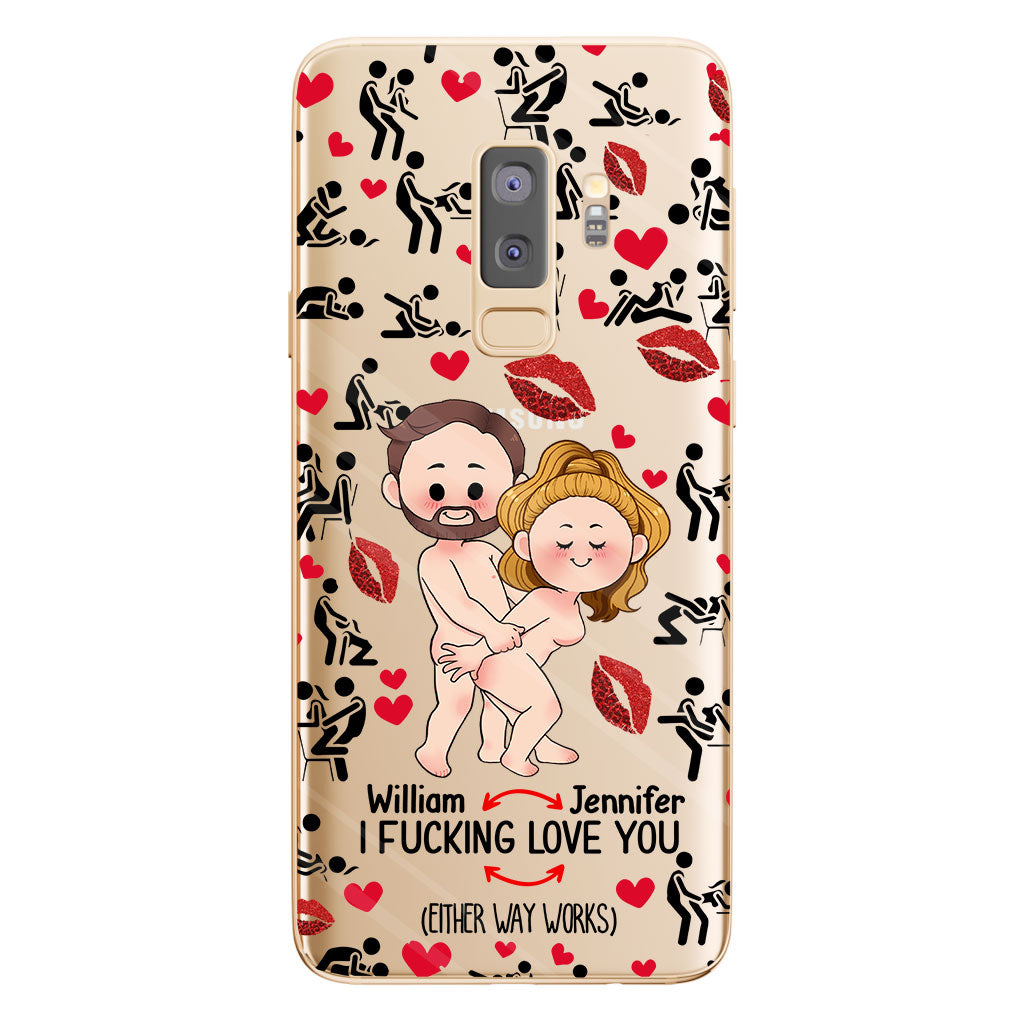 I Love You - gift for husband, wife, boyfriend, girlfriend - Personalized Clear Phone Case