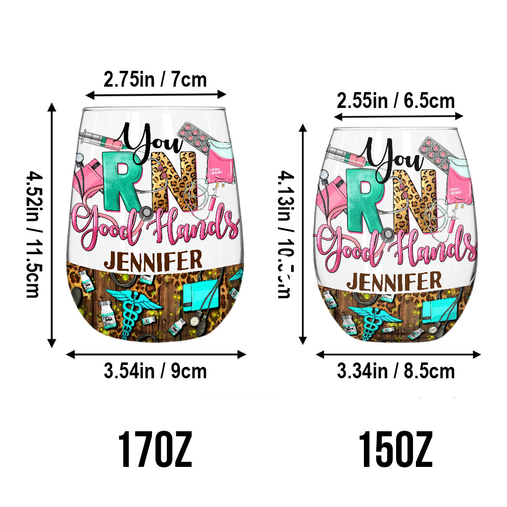Nurse Life - Nurse gift for mom, her, wife, girlfrend - Personalized All Over Wine Glass