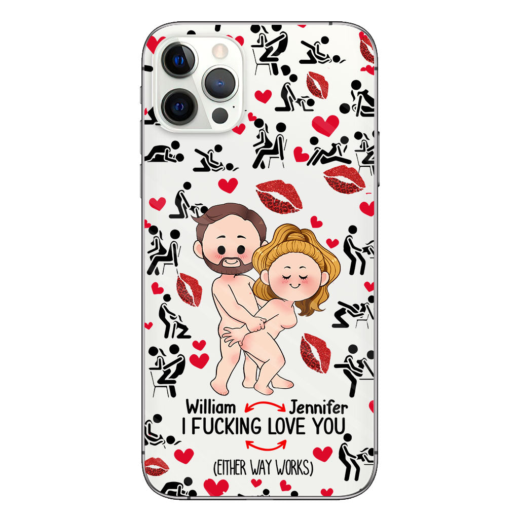 I Love You - gift for husband, wife, boyfriend, girlfriend - Personalized Clear Phone Case