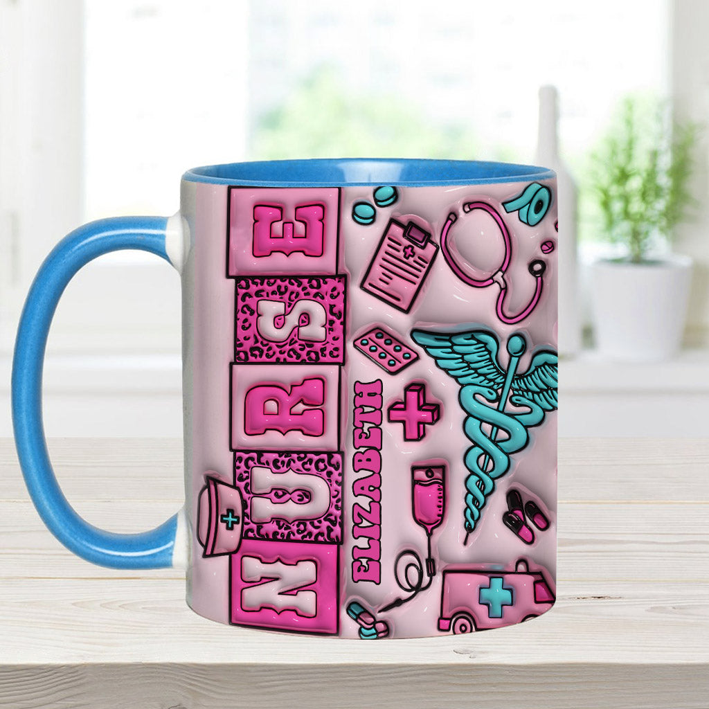 Nurse Life Inflated - Personalized Nurse Accent Mug