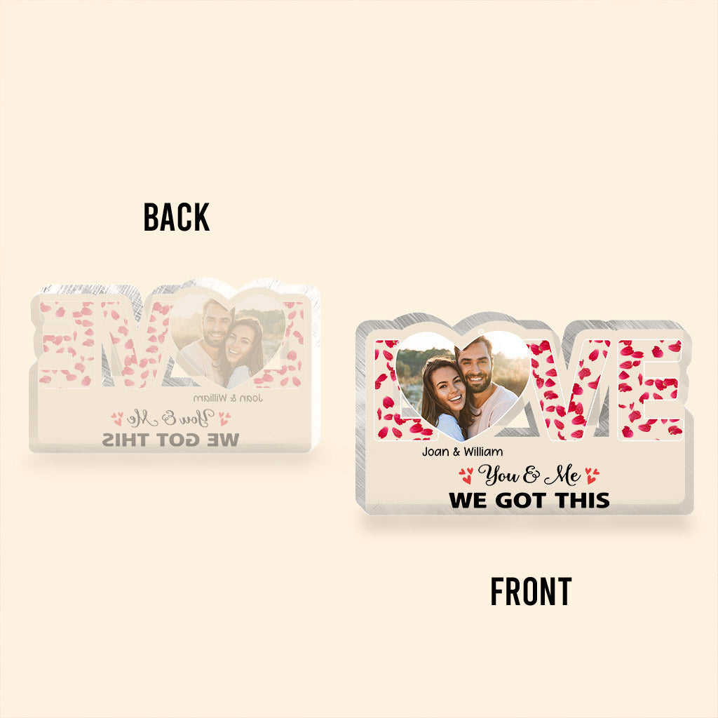 This Is Us - Couple gift for husband, wife, girlfriend, boyfriend - Personalized Custom Shaped Acrylic Plaque