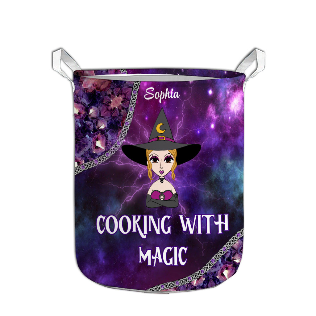 Cooking With Magic - Personalized Witch Storage Basket