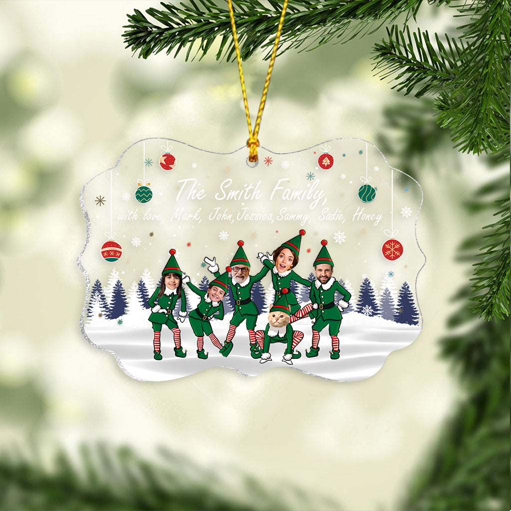 Merry Christmas - Personalized Family Transparent Ornament