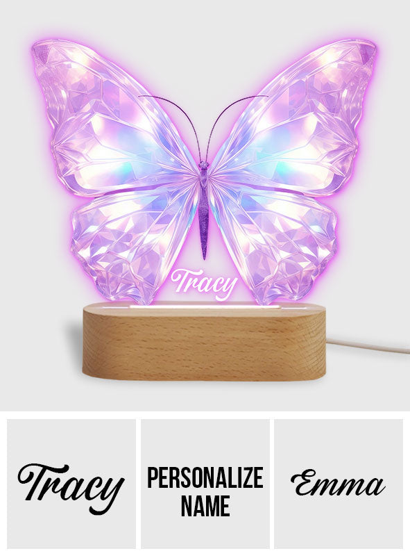 Magnifique papillon - Plaque lumineuse personnalisée en forme de papillon