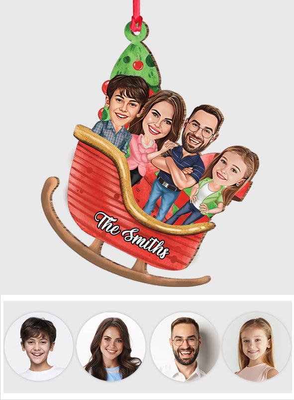 Caricature Family / Couple / Bestie Portrait Window - Personalized Family Ornament