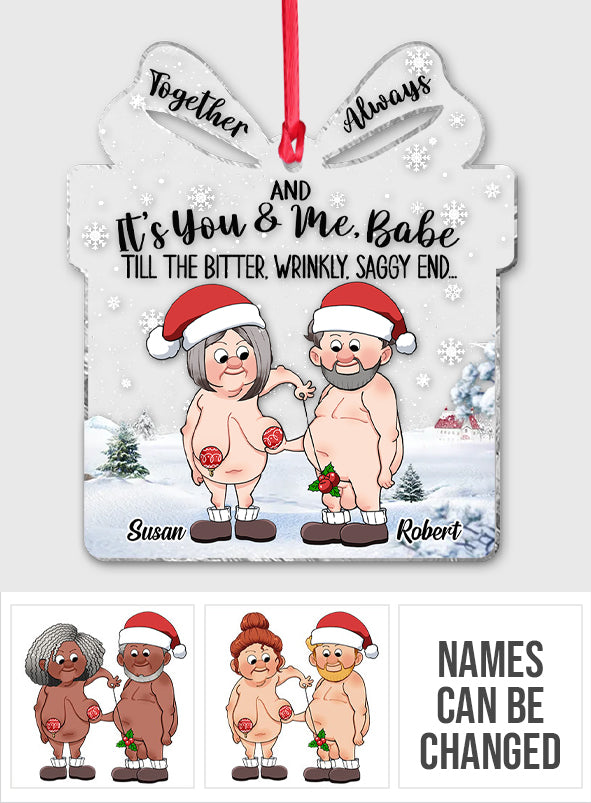 Together And Always - Personalized Husband And Wife Transparent Ornament