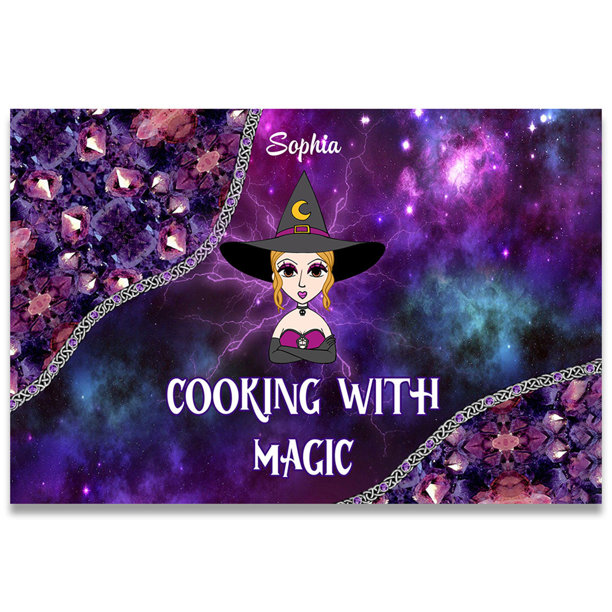 Cooking With Magic - Personalized Witch Doormat