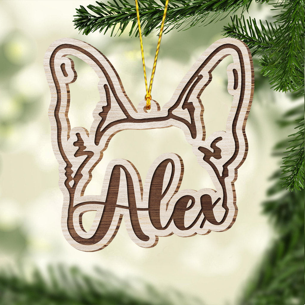 Personalized Dog Ears - Personalized Dog Ornament