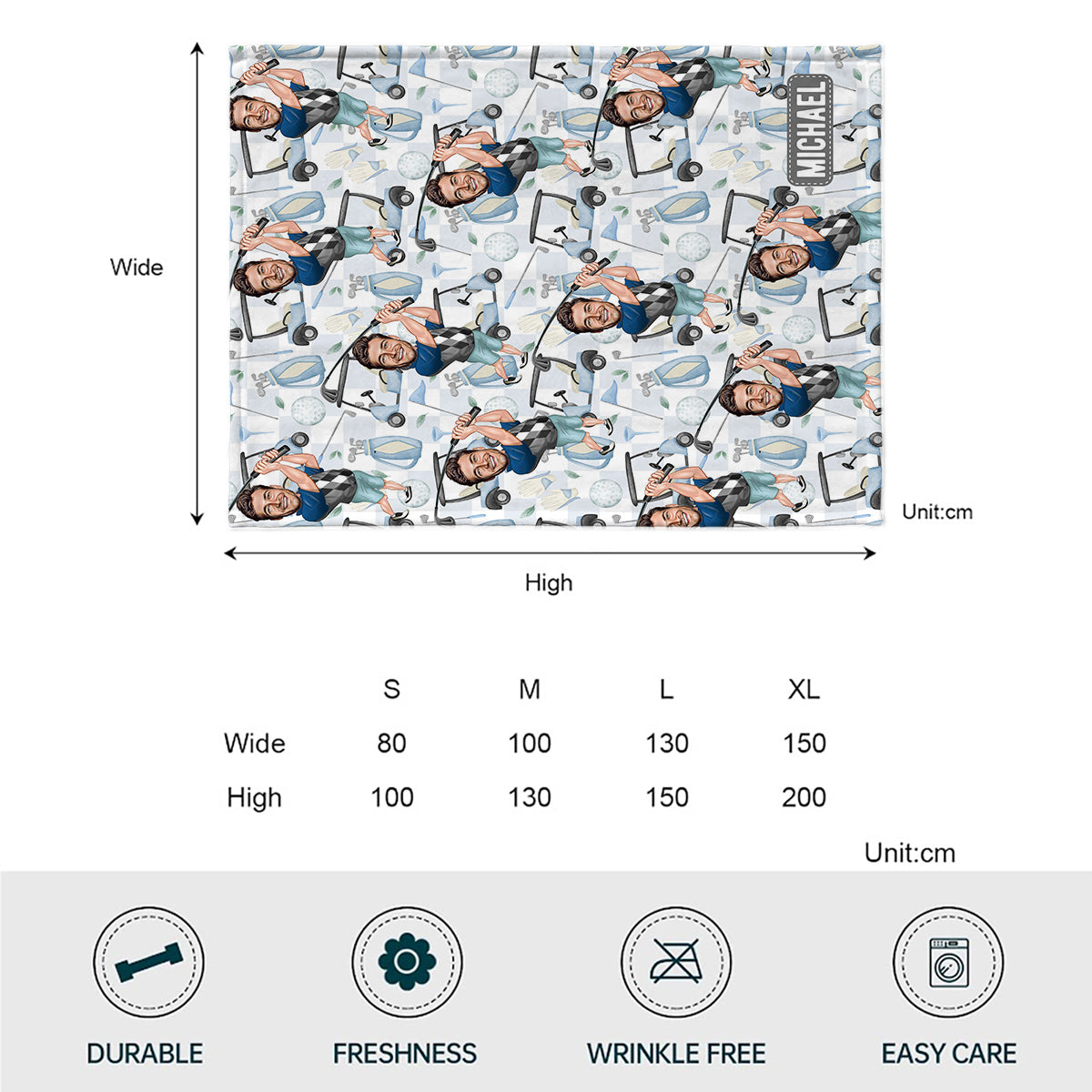 Gift For Golf Dad, Uncle, Husband... - Personalized Golf Blanket
