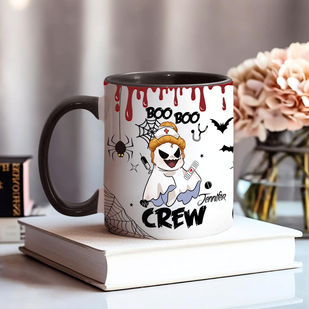 Boo Boo Crew - Personalized Nurse Accent Mug
