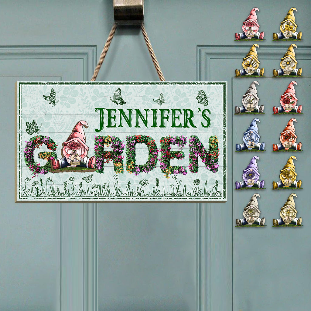 Welcome To My Garden - Personalized Gardening Interchangeable Wood Sign